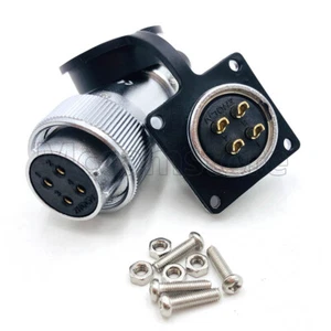 WS24 4pin Electrical Connector male female,Panel Mount Connector Plug Socket 25A - Picture 1 of 6