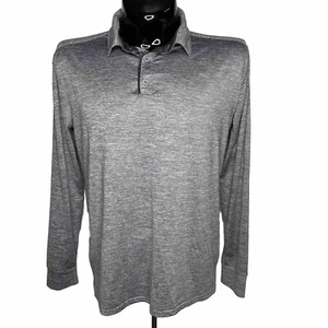 DERMINPRO Langarm Poloshirt Herren Large grau Golf Freizeit feuchtigkeitsableitend Stretch L/S - Bild 1 von 9