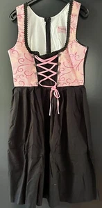 Mädchen Damen Trachten Kleid Dirndl Rosa, Schwarz Gr. 34 v. rose Trachten - Picture 1 of 2
