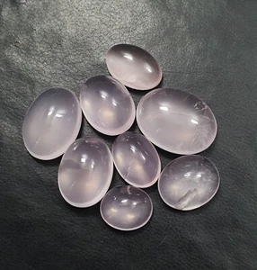 71.85 Ct Natural Rose Quartz Oval Cabochon Lot AAA Quality Loose Gemstone 8 Pcs - Picture 1 of 7