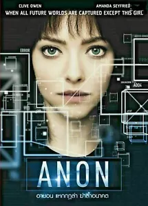 Anon (2018) DVD Todo/0 PAL - Clive Owen, Amanda Seyfried, Hacker Ciencia Ficción Thriller - Imagen 1 de 2