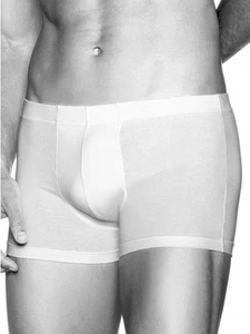 2 PARIGAMBA MEN'S TRUNK BOYSHORT SPIDER SPORT COTTON BOXERS COMFORT WHITE - Picture 1 of 2