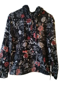 Fresh Prints of Bel-Air Sz S Mans Sweatshirt Hoodie 90`s Retro Skull Rose Pocket - Picture 1 of 5