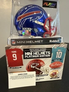 James Cook Flash Mini Helmet Autographed Beckett Authenticated! Buffalo Bills - Picture 1 of 3