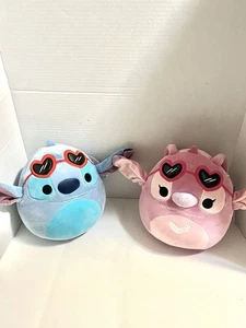Paquete Squishmallows X Disney: 7” Stitch and Angel con gafas de sol Heart - Imagen 1 de 8