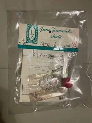 Vintage June Zimonick Studio PETITE TREASURE Perlen rosa Ornament Kit SP203 NOS - Bild 1 von 4
