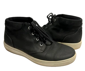 ECCO Men's Size 9 US/43 EU Black Color Leather Casual Ancle Lace up Boots Shoes - Picture 1 of 8