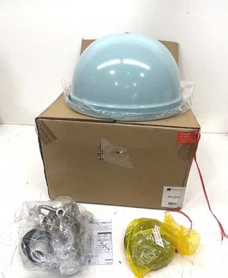 Golden Lighting Duncan 14 in. 1-Light Aged Brass Pendant Seafoam Shade - Image 1 of 3