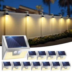 vighep 12 Pack Solar Lights Outdoor Motion Sensor, Waterproof Fence Lights 3 ... - Picture 1 of 7