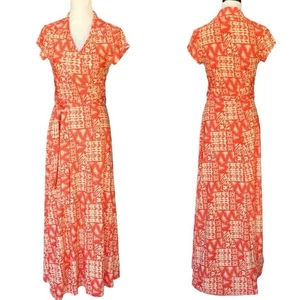 Madison Leigh Women's Collar Surplice V-Neckline Maxi Sun Dress Size Medium - Picture 1 of 14