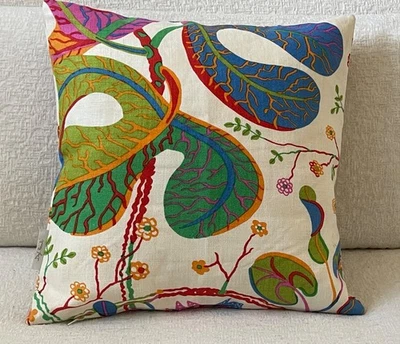 Josef Frank Svenskt Tenn “Teheran” Linen Throw Pillow COVER 14” Double-sided - Image 1 of 4