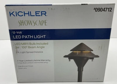 Kichler 3-Watt Low Voltage Hardwired LED Landscape Path Light Olde Bronze 3000K - Image 1 of 4