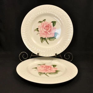Limoges Theodore Haviland New York 2 Dinner Plates 10 3/4" Rose Pink 1948-1956 - Picture 1 of 12