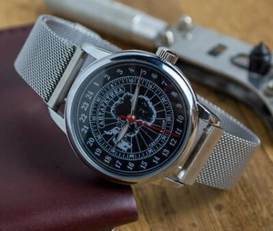 Raketa Polar Automatik Herrenuhr 24 Stunden Uhr UdSSR Sowjetische Geschenkidee Uhr - Bild 1 von 12