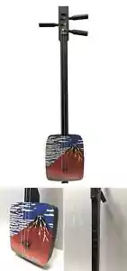 Sangenshi Kikuoka Shamisen Kojami Sansen Samisen Japonés Rojo Fuji Japón - Imagen 1 de 8