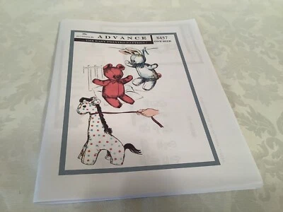 Advance Easy Printed Pattern #8457 Craft Toy Bear Bunny Giraffe Unused - Image 1 of 4