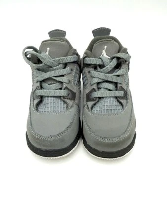 Nike Air Jordan 4 Retro Cool Grey Black White BQ7670-007 TD Size 6C [PREOWNED] - Image 1 of 4