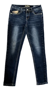 Vanilla Star Youth Jeans Size 12 Y Skinny Slim Fit Low Rise Blue Denim - Picture 1 of 13
