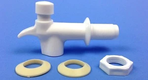 New 3/4" Replacement Water Faucet Spigot Reid Valve Dispenser White H2O Aqua Jug - Picture 1 of 2