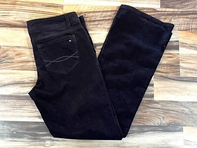 Pantalones Tommy Hilfiger Acampanados Tiro Medio Chocolate Oscuro Suave Pana Cepillada Talla 10 Foto 1 de 4