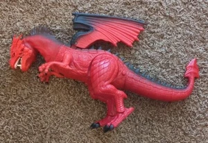 Mighty Megasaur Dragon-i-Toys Red Dragon Roars Lights Up Walks Tested 18" - Bild 1 von 4