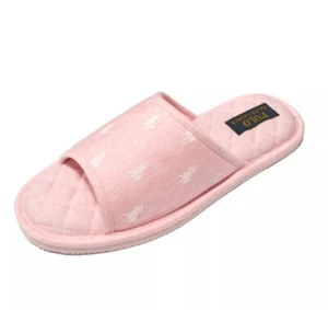 NEW Polo Ralph Lauren Womens Slip On Slippers Pony Logo Memory Foam Shoes 7, 10 - Picture 1 of 6