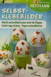 Eierfarbe HEITMANN Eifarbe Eier Farbe 23 SELBSTKLEBEBILDER # Made in Germany # - Bild 1 von 3