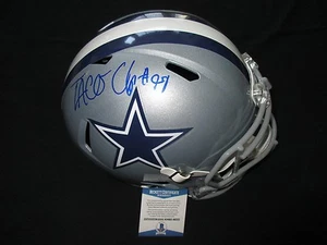 TACO CHARLTON SIGNED DALLAS COWBOYS FULL SIZE SPEED HELMET PROOF BECKETT BAS COA - Picture 1 of 5