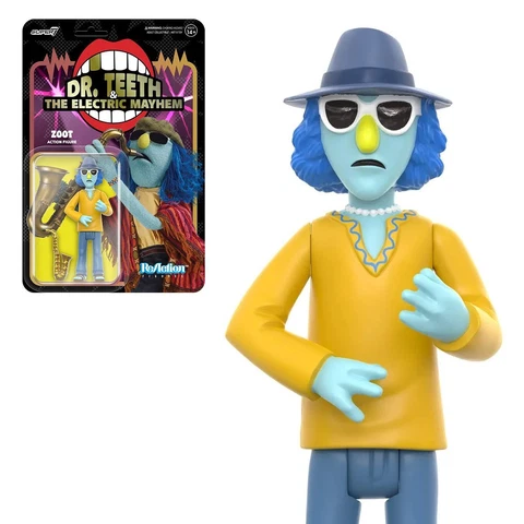 Zoot Electric Mayhem The Muppets Super 7 Reaction Action Figure Cover