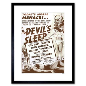 The Devils Sleep Bennies Phenos Drugs 1950's Framed Wall Art Print 9x7 Inch - Picture 1 of 21