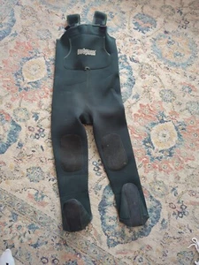 Vintage Hodgman Neoprene Chest Waders Stocking Foot  Dark Green Men's Small - Picture 1 of 11