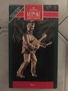 1992 Hallmark Keepsake Christmas Ornament Elvis Brass Plated QX5624 MIB - Picture 1 of 5