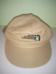 Inland Container Corporation Cap Adjustable Vtg Baseball Trucker Hat - Picture 1 of 2