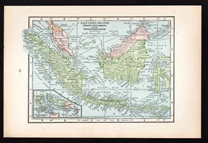 Map ca.1933 East Indian Islands, Straits Settlements and Federated Malay States - Picture 1 of 7
