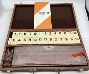 Vintage Rummy Tile Game Carry Case 104 Tiles Taiwan
