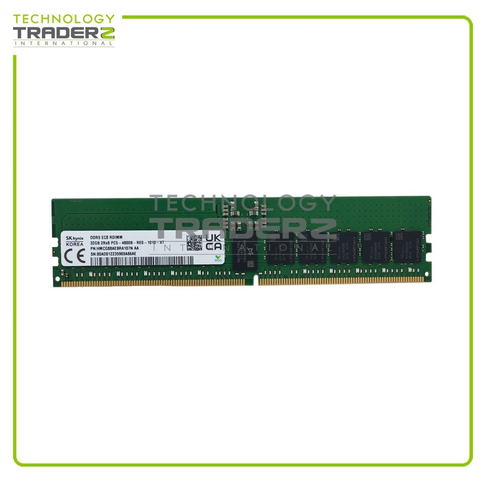 HMCG88AEBRA107N Hynix 32GB PC5-4800 DDR5-4800MHz ECC REG Dual Rank RDIMM Memory - Image 1 of 1