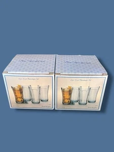 Indiana Glass Recollection Blue 15 oz Tumblers Drinking Glasses Set of 4 New NIB - Picture 1 of 6