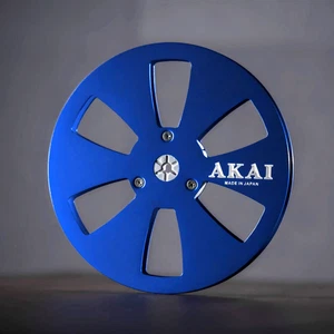 1X 7'' AKAI Blue Light Metal Aluminum Reel to Reel Take Up Reel for Akai GX-77 - Picture 1 of 5