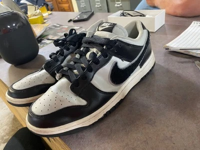 Nike Dunk Low Chenille Swoosh "Black Grey" DQ7683-001 Men’s Size 9.5 - Image 1 of 4