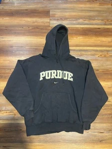 Vintage Nike Purdue Univeristy Boilermakers Center Swoosh Hoodie XL - Picture 1 of 8