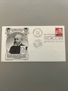 First Day Of Issue BENJAMIN HARRISON 23rd President 6/6/1959 $.12 - Picture 1 of 5