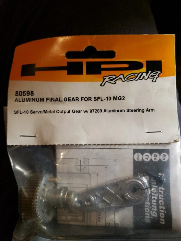 NOS HPI 80598 Aluminum Final Gear & Arm SFL-10 MG2 Servo Old Stock Baja 5T 5B - Image 1 of 4