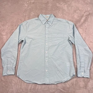 Camisa J Crew Para Hombre Mediana Azul Ajustada Desconectada Secreta Lavada Ligera Con Botones - Imagen 1 de 11