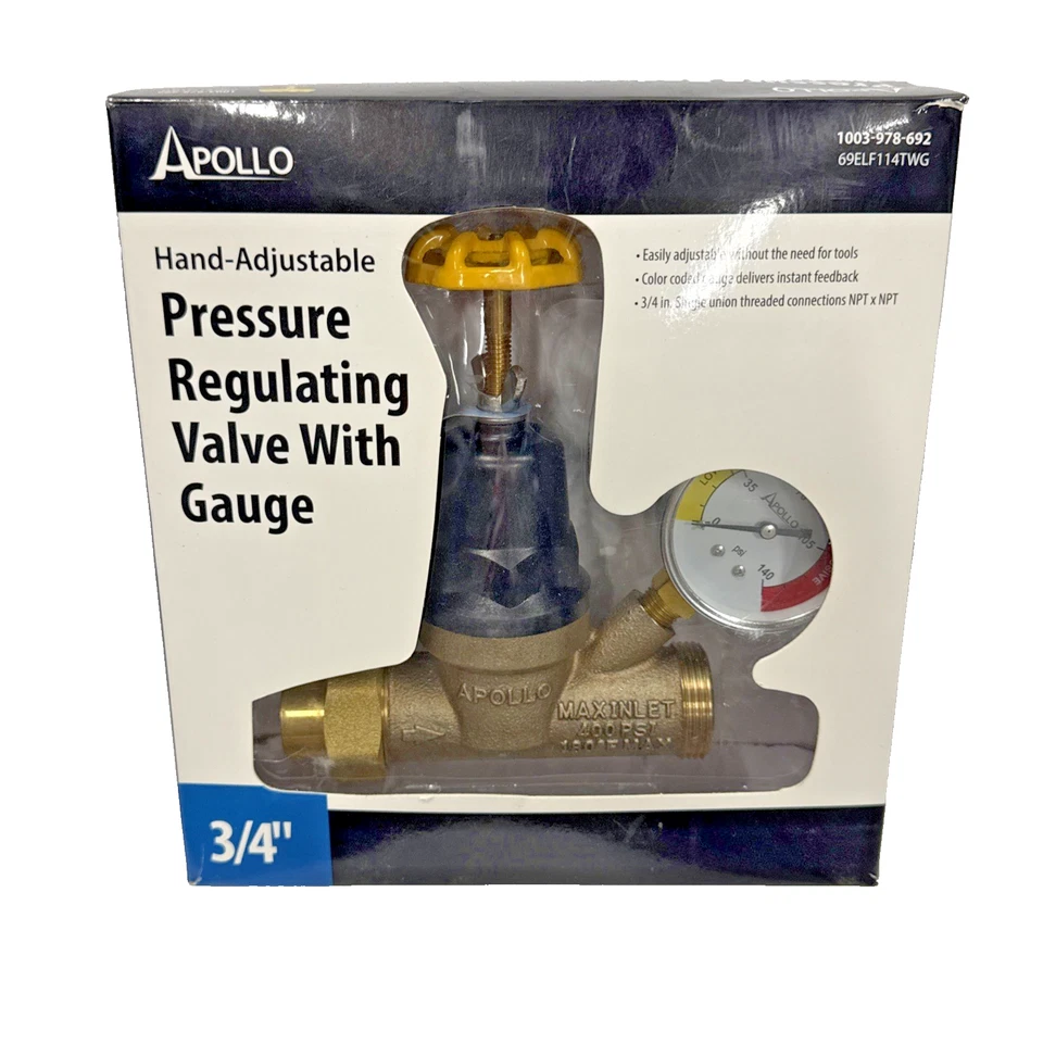 Apollo 69ELF114TWG Pressure Reducing Valve with Gauge - Image 1 of 4
