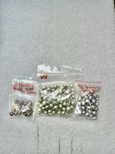 100 Lot Of .925 Sterling Pearl Earrings Chocolate Peacock & Green - No Backs - Picture 1 of 5