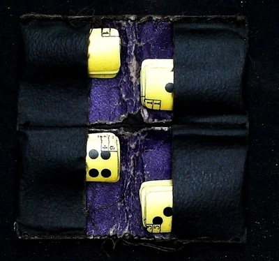 Vintage Dominoes Travel/Pocket Set in Leather Case 28 Pieces - Image 1 of 3