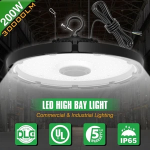 200W UFO Led High Bay Light Commercial Warehouse Led Shop Lights Garage Lighting - Picture 1 of 14
