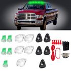 Wiring Pack+5pcs Clear Lens Cab Marker + T10-6-3020-SMD-Green LED Bulbs + Base