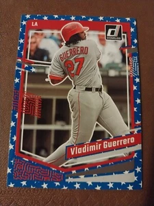 2023 WLADIMIR GUERRERO DONRUSS UNABHÄNGIGKEITSTAG BASEBALLKARTE #230 EXPOS ENGEL - Bild 1 von 2