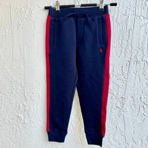 NWOT Polo Ralph Lauren Drawstring Pull On Jogger Pants Blue Red Toddler Sz 4/4T - Picture 1 of 4